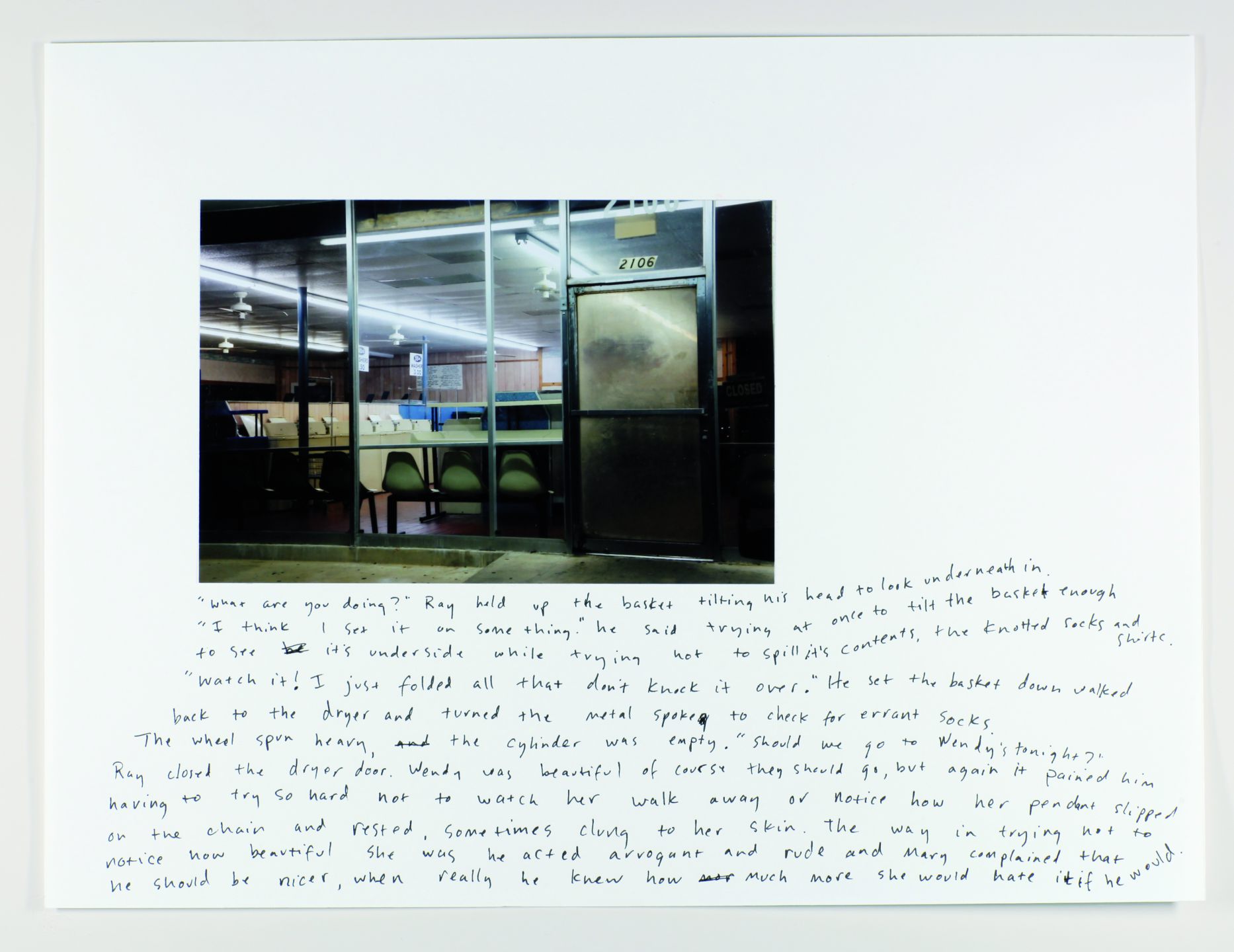 *Wendy,* 2011, photo and ink on paper, 8.3″ x 11.7″