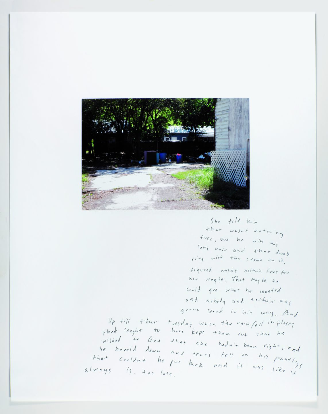 *Crown,* 2011, photo and ink on paper, 11.7″ x 16.5″