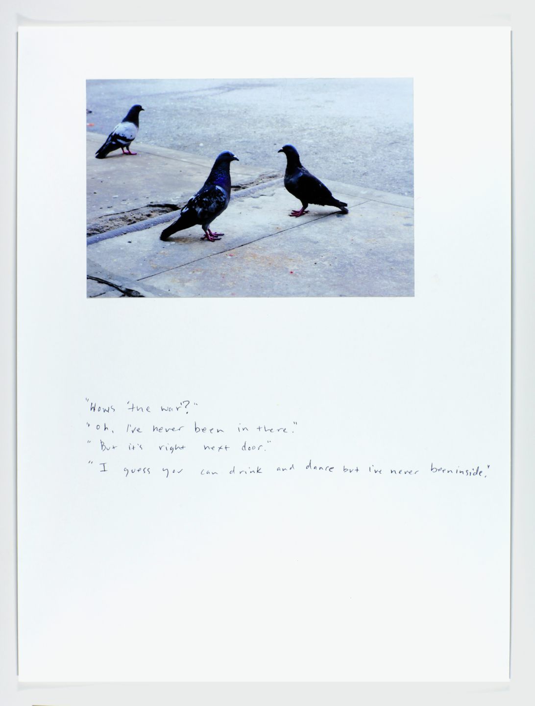 *War,* 2011, photo and ink on paper, 8.3″ x 11.7″