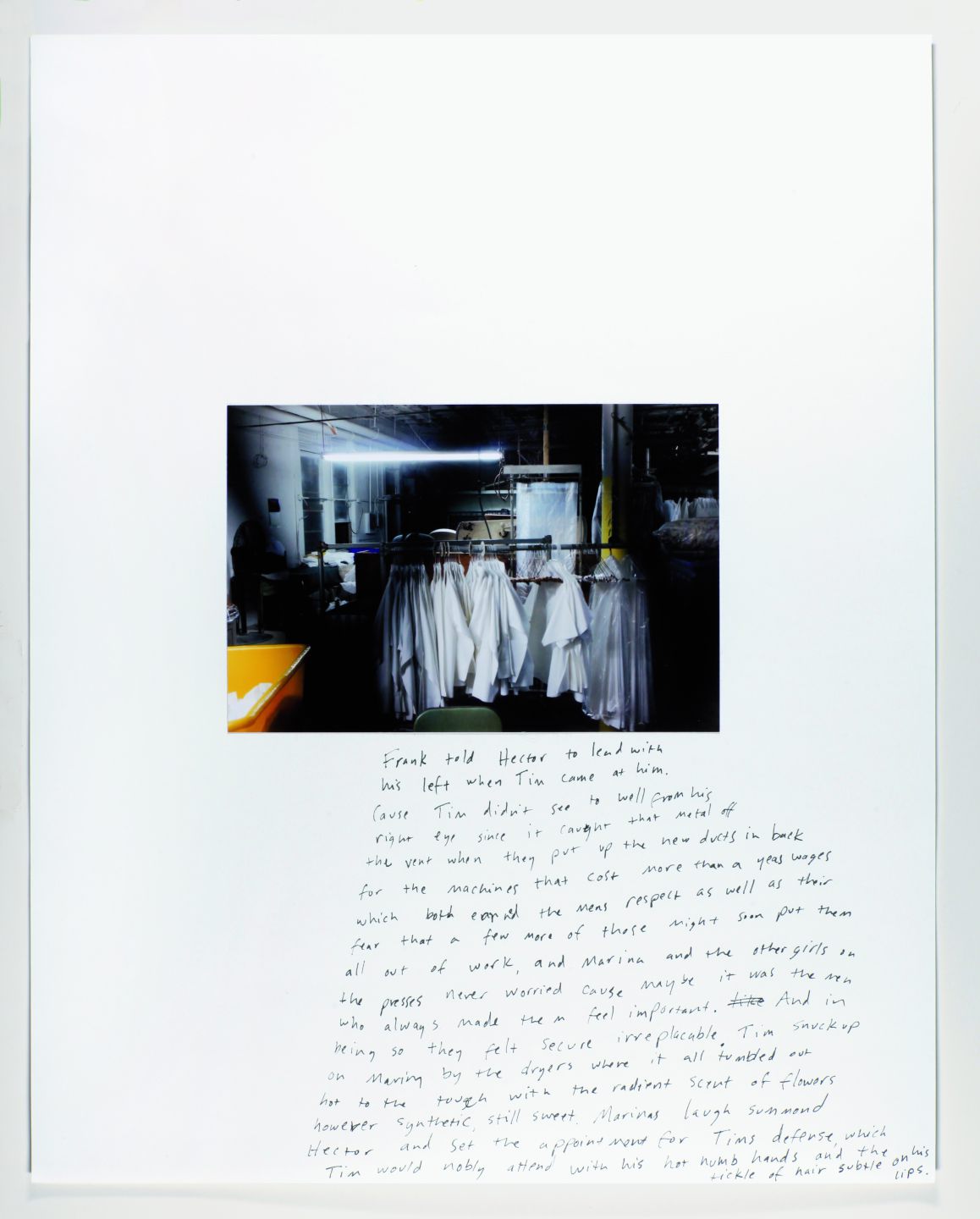 *Duel,* 2011, photo and ink on paper, 11.7″ x 16.5″