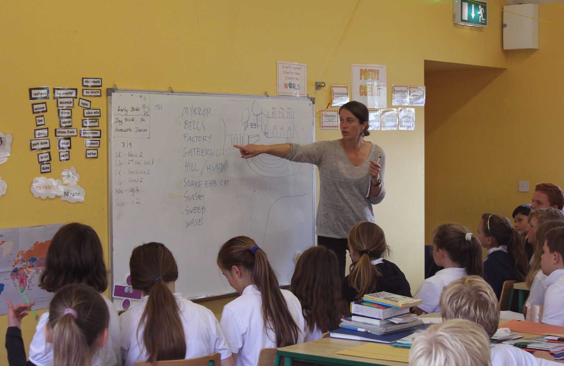 *Watering Hole*, 2015. Rehearsal. Kilcommon School